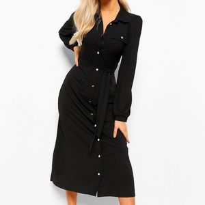 COPY - Belted Maxi Shirt Dress